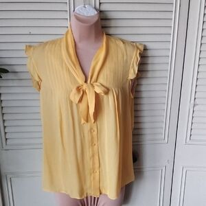 Anne Klein Slvless Yellow Top